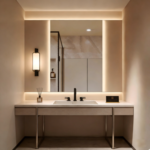 <span class=keywords><strong>Espejo</strong></span> Decorativo <span class=keywords><strong>Rectangular</strong></span> para Baño con Iluminación LED sin Bordes - Product Image 3