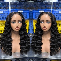 Wig Rambut Asli Vietnam Virgin HD Lace Frontal Roll Wave 300% Density Grosir, Langsung dari Pabrik, Wig Panjang Bergelombang dan Mengembang