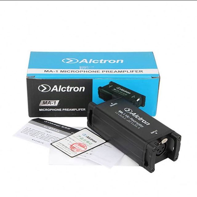 Alctron MA 1 Portable Anti Drop Buffer Microphone Voice Amplifier Booster Aluminum Microphone Preamp