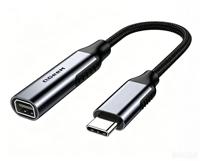 QGeeM USB C ke Mini 8K60Hz Thunderbolt 3 ke Mini Adapter untuk iPhone 15/16/17 Series MacBook Air/Pro