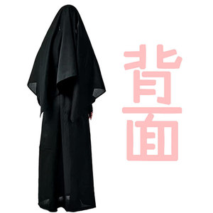 Nuovo Abito Corto Nero da Donna con Cintura, Vestito con Maniche a Tromba per Halloween, Costume per Feste di Pasqua e Giochi di Ruolo - Product Image 3