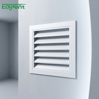 Grille d'aération murale extérieure en aluminium anti-insectes avec moustiquaire, pour l'admission d'air frais dans les espaces résidentiels