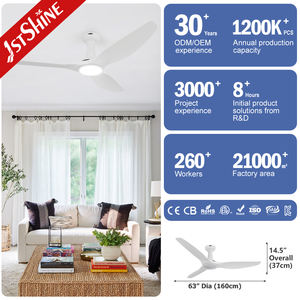 Ventilatore da soffitto bianco a 6 velocità da soffitto moderno con luce - Product Image 3