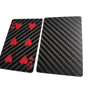 Waterproof Poker Cards Customized Carbon Fiber Playing Card Carbon Fiber Color Board CUSTOM CARBON FIBER