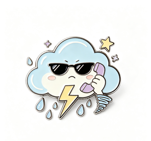Custom Enamel Metal <b>Pin</b> Cartoon Cloud Lightning Star <b>Badge</b> for Gift Apparel Decoration - Product Image 4