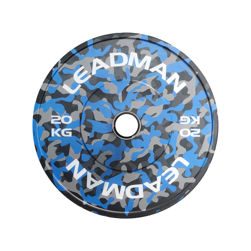 Camo Rubber Weight Bumper plate Factory Supply Fitness Power Weight Lifting Barbell Fleck Bumper Plate