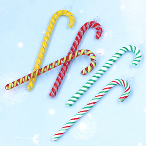 Murano hecho a mano Murano colgante de <span class=keywords><strong>Navidad</strong></span> pequeños adornos de bastón de caramelo de cristal decoración de fiesta en casa - Product Image 2