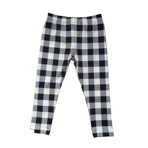 Qingli OEM Tariffs Free Fall Clothes <strong>Girl</strong> Black and <strong>White</strong> Plaid Skinny Pants Christmas Kids <strong>Leggings</strong> 7-8 Yrs Old - Product Image 1