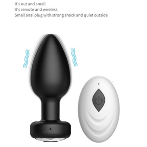 Super Silent <b>Remote</b> <b>Control</b> Wireless Anal Plug <b>Vibrator</b> Silicone Adult Toy - Product Image 1