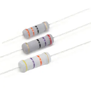 Resistor de filme de metal de óxido de 1w, resistor de filmes de metal 1r a 27r ohm 5%