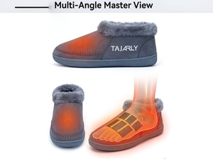 Pantuflas Calefactables Recargables para Hombre y Mujer, Botines Calefactables Inteligentes USB, Zapatos Antideslizantes para Calentar los Pies en Casa y la Oficina - Product Image 1