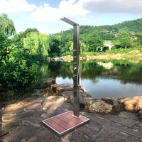 Panneau de douche de jardin de colonne de douche extérieure en acier inoxydable 304 de haute qualité pour la plage
