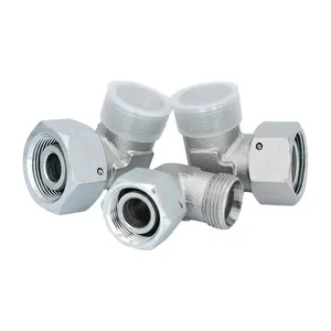 Factory Price Compression Hydraulic Elbow Quick Connector Hex Male Hydraulic 90 Degree Elbow Fittings