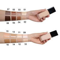 Usine de maquillage bas quantité minimale de commande fond de teint mat longue durée à couverture complète marque privée fond de teint liquide imperméable pour peau foncée