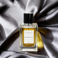 Flacon de Parfum en Verre Carré de Luxe Personnalisé et Rechargeable, 30 ml, 50 ml, 100 ml, Bouchon en Bois, Bouteilles Vides avec Vaporisateur et Coffret