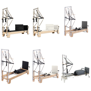 Équipement d'entraînement de yoga en bois maison réformateur de Pilates avec tour, lit demi-trapèze à pied réglable pour <span class=keywords><strong>machine</strong></span> de studio - Product Image 6