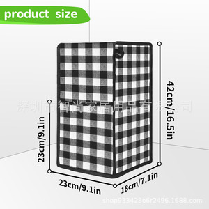 Hamilton Beach Blender Cover Black Checkered Cotton Dust Cover For Kitchen Appliances Household Use - Product Image 2