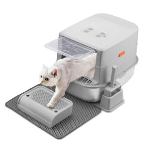 Extra große abnehmbare Katzen toilette Antihaft-Design mit hoher Seite Edelstahl und Kunststoffs chale Große Katzen toilette - Product Image 1