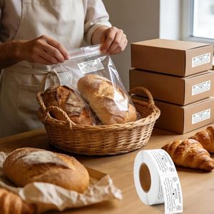 Cottage Food Law Adhesive <b>Labels</b> Stickers 1.97x0.98 Inch/5x2.5cm Rectangle Shape for Bakery & Home Baking <b>Allergy</b> Warning - Product Image 4