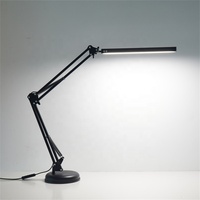 Lampe de bureau LED moderne et flexible à prix abordable, 3 températures de couleur, 10 niveaux de luminosité réglables, bras pliable pour usage au bureau/à l'ordinateur