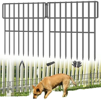 Clôture de jardin moderne à 25 panneaux, barrière anti-animaux, espacement des pointes de 1,25 pouce, sans creuser, facile à assembler, 27 pieds (L) x 17 pouces (H), décorative