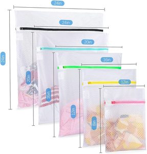 Conjunto de 7 Uds. De bolsas de lavandería personalizadas de malla de poliéster con cremallera <span class=keywords><strong>para</strong></span> lavadora, lencería, blusa delicada, sujetador, calcetería, <span class=keywords><strong>bolsa</strong></span> de lavandería a granel - Product Image 6