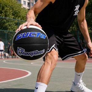 Ballon de basketball personnalisé en PU, taille 7, poids officiel, écologique, résistant à l'eau, chambre à air en caoutchouc naturel, durable, utilisation intérieure/extérieure - Product Image 5