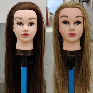 Testa di Manichino per Acconciature con Capelli Sintetici al 100%, Testa di Addestramento per Cosmetologia per Saloni - Product Image 2