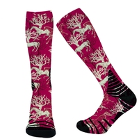Divers styles avaient conçu des chaussettes équestres personnalisées imprimées d'été d'équitation respirantes