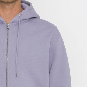 Sweat à capuche zippé pour homme – Veste décontractée unie avec intérieur en polaire douce et fermeture éclair résistante - Product Image 5