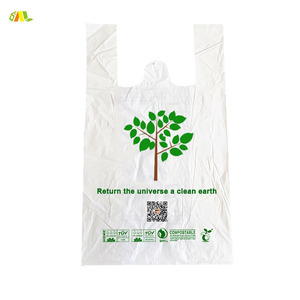 Borsa per t-shirt monouso da portare con te un sacco di vendita al dettaglio di generi alimentari biodegradabile a base di amido di mais - Product Image 6