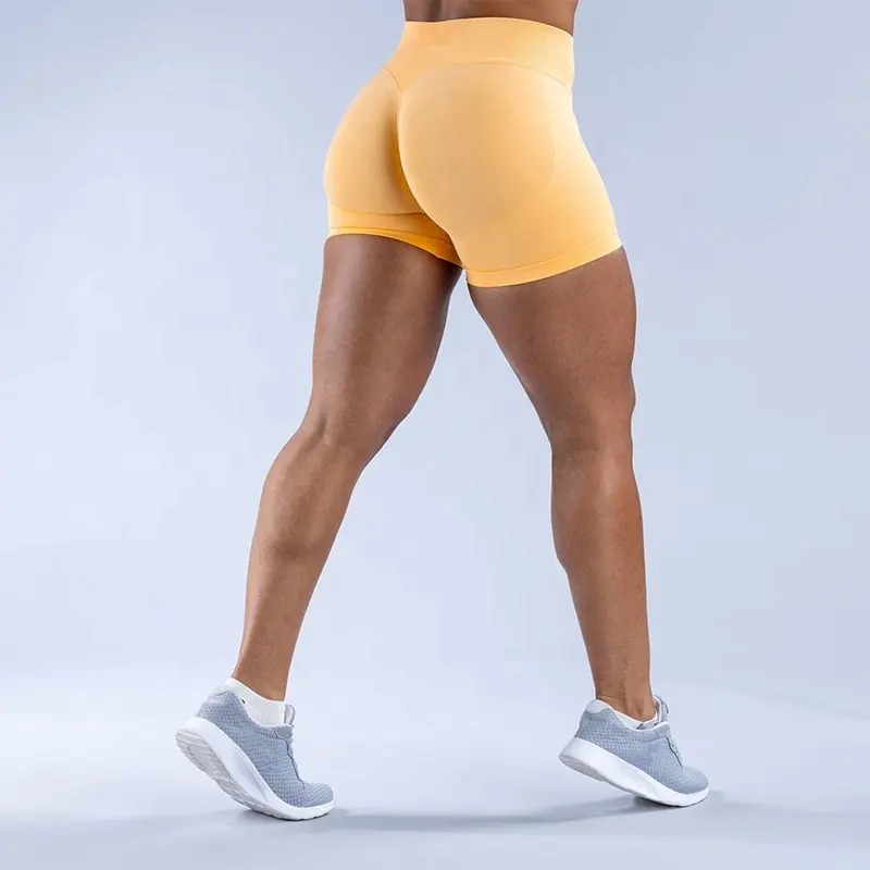 Mode Gym Kleding Snelle Droge Compressie Push-Up Yoga Fitness Kleding Custom Naadloze Sport Workout Hardloopshorts Voor Vrouwen