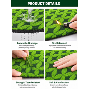 <span class=keywords><strong>Gazon</strong></span> artificiel à motifs 3D tendance, résistant au feu, <span class=keywords><strong>prix</strong></span> au <span class=keywords><strong>m2</strong></span> pour jardin extérieur, cour, balcon - Product Image 2