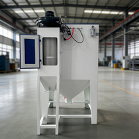 Cabine de sablage à sec sans poussière avec buse en carbure de bore de 8 mm, aspiration pulsée de la poussière, moteur à haute efficacité et économie d'énergie pour sablage