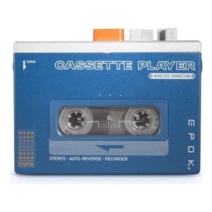Reproductor de casetes EPOK Rewind+ Azul y Gris BTTAPEBL - Product Image 1
