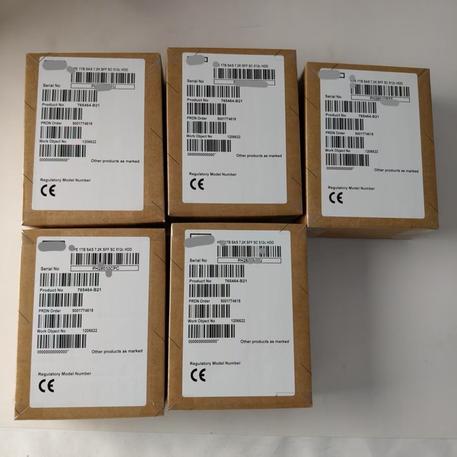 765464-B21 1TB 7200RPM 2.5 Inch SFF SAS3 12Gbps Midline HDD With Smart Hot-Swap Tray for Gen8 Gen9 Gen10 Servers