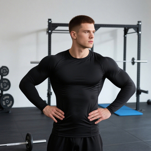 Camiseta ligera para hombre, camisetas deportivas de poliéster de secado rápido para correr, camisetas atléticas de tamaño completo de alta elasticidad para hombre - Product Image 2