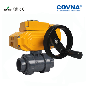 COVNA DC12V Vanne à boisseau sphérique motorisée en plastique UPVC 2 pouces 2 voies - Product Image 4