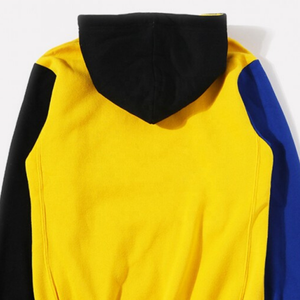 Sweat à capuche pour homme en jersey 100% coton éponge française imprimé personnalisé coupe surdimensionnée brodé bloc de couleur design hiver - Product Image 5