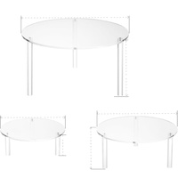 En stock : Présentoir à gâteaux rond à 3 niveaux en acrylique transparent, unité de présentation alimentaire sécurisée, faible MOQ pour les grossistes mondiaux de fournitures de fête