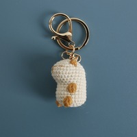 Porte-clés en peluche fait main au crochet, Capybara Amigurumi, jouets de dessin animé - Durable