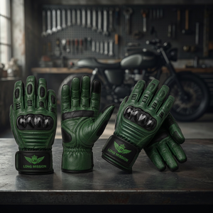 ถุงมือมอเตอร์ไซค์หนังสีเขียว Long Mission ยาวถึงข้อมือ รองรับหน้าจอสัมผัส บุขนสัตว์แบบเป็นมิตรต่อสิ่งแวดล้อม ดีไซน์เรียบง่าย ใช้ได้ทุกฤดู สำหรับใช้ในชีวิตประจำวัน - Product Image 4