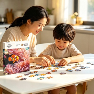 Puzzles de poissons coralliens pour adultes, 1000 pièces, cadeau amusant pour soulager le stress, pour les soirées de jeux en famille, fabricant de puzzles tout-en-un - Product Image 6