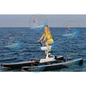 Hochwertige Drop Stitch Pvc Water Bikes Aufblasbare Bananen schläuche Floating Water Bike Pedal Boats Bikes