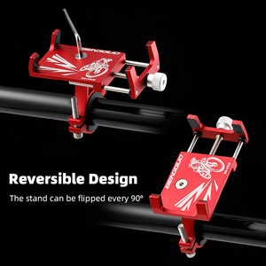 Yueli Bicycle Phone Holder Aluminum Alloy Adjustable Reversible Design For Handle Bar <b>Cycling</b> Mount BG-2925 - Product Image 1