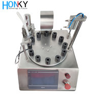 Machine de remplissage et de bouchage de flacons pulvérisateurs en plastique de 5 ml pour bureau, avec pompe céramique à moteur en acier inoxydable, semi-automatique, conforme aux normes GMP pour produits chimiques