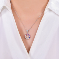 Colliers pendentifs en argent 925 de qualité supérieure, cultivés en laboratoire, anti-ternissement, personnalisables, en argent sterling 925, vente en gros Kirin Stock