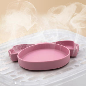 Vente flash Ensemble d'alimentation pour bébé personnalisé de qualité alimentaire non toxique sans BPA Bol en silicone assiettes divisées avec ventouse pour tout-petits - Product Image 5
