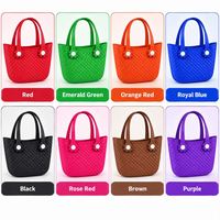 Sac de plage EVA lavable pour les vacances, panier de plage imperméable, sac à main de voyage grande capacité, fourre-tout d'été tendance pour femme
