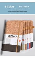 Carnet de notes A5 en cuir PU, style journal, couverture rigide effet bois, reliure cousue, 100 feuilles, agenda quotidien, école, bureau, affaires